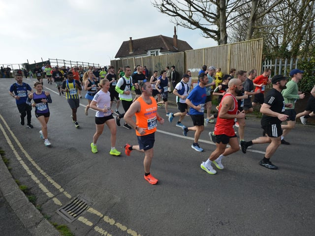 Action in the 2026 Hastings Half Marathon