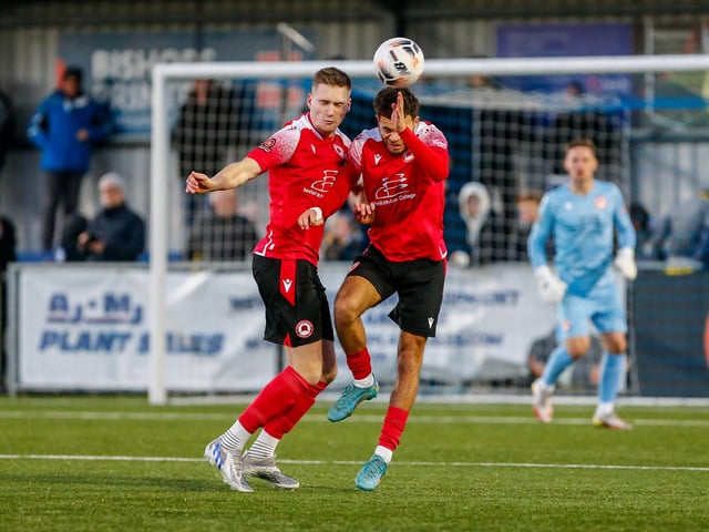 Action from Eastbourne Borough's 2-1 Boxing Day win at Havant and Waterlooville in National League South