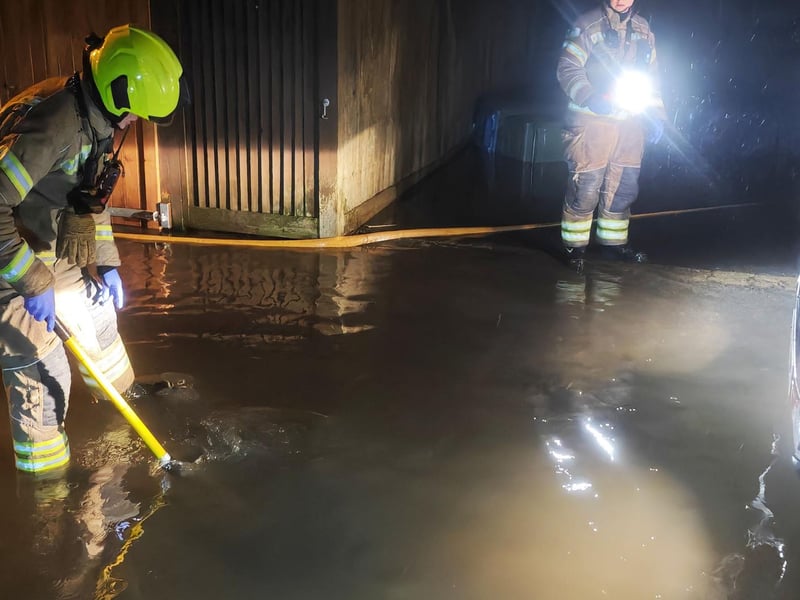 A number of properties in Littlehampton were flooded on February 18. Emergency services attended the scene. Picture: Eddie Mitchell