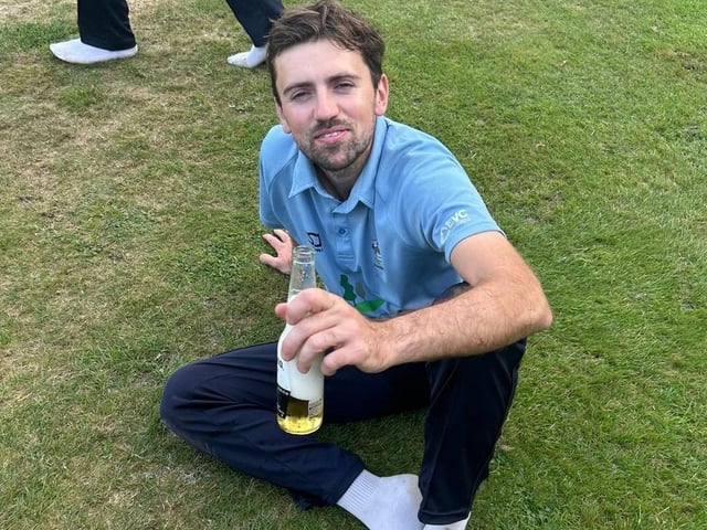 Worthing CC celebrate promotion to the Sussex Premier League