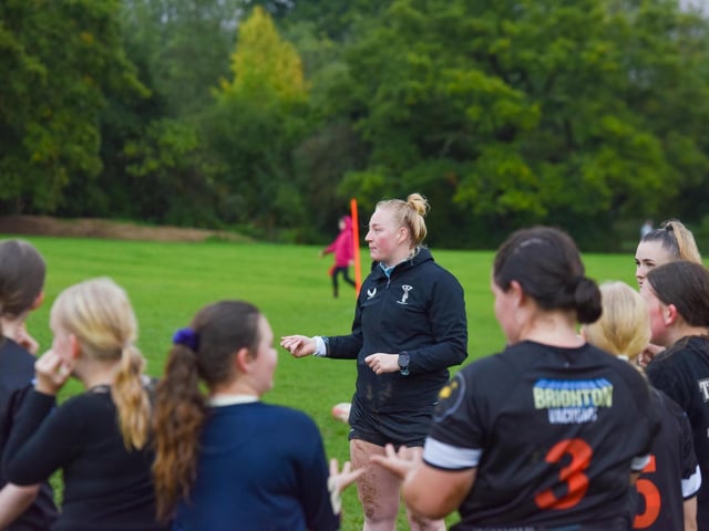 Girls at Burgess Hill RFC get a visit from Harlequins Women