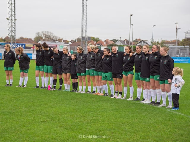 Rockettes remain unbeaten as they overcame their strongest test yet to beat 1st placed Saltdean United Development at Nyewood Lane. Photographer David Richardson was there to catch the action