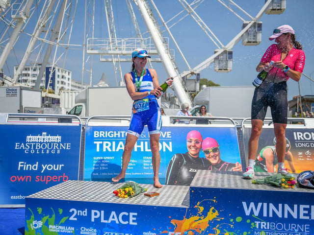 Podium pictures from the Eastbourne Triathlon Festival 2023