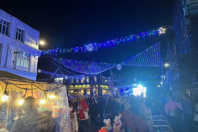 The big switch on took place at 6pm.