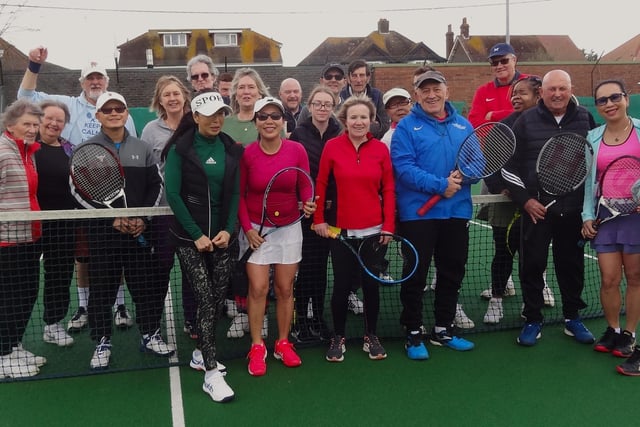 Hailsham Tennis Club members gathered at Easter for a fun round-robin tournament and the chance to socialise and tuck into some nice food