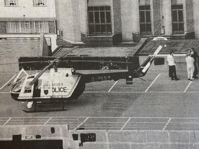 A helicopter was used in the police operation.
