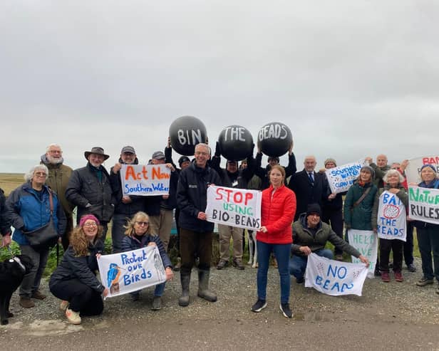 The Hastings and Rye MP Helena Dollimore launched a campaign to ban the use of bio beads
