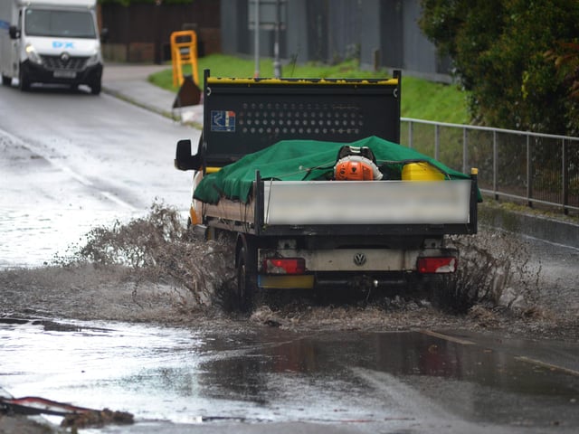 Notorious flood area in Westcourt Drive, Bexhill, on November 9 2023.