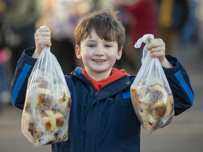 Ravens Bakery in Brighton was the place to be for dozens of hungry people on Good Friday, as people queued from 6am to get a taste of the famous hot cross buns