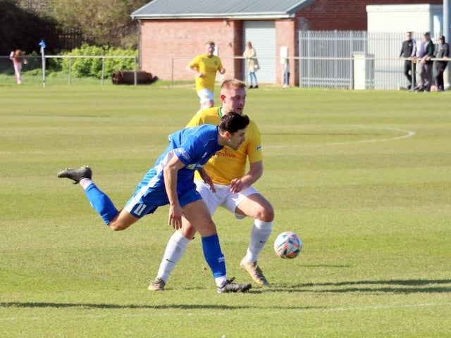 Action from Selsey's 4-3 win over Godalming in the SCFL Division 1