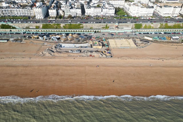 Sea Lanes swimming pool under construction in Brighton on Sunday, February 19