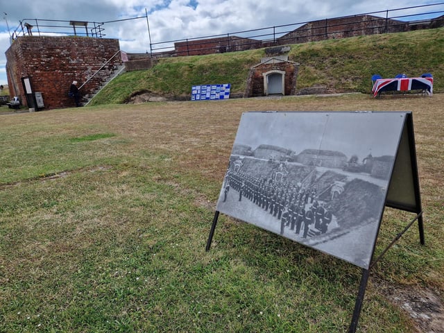 The Lord-Lieutenant of West Sussex, Lady Emma Barnard, has been given a tour of Shoreham Fort and shown the vision for the future before presenting the King's Award for Voluntary Service to the Friends of Shoreham Fort.