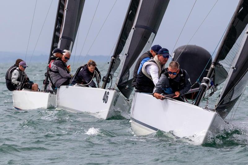 RS Elite keelboats were the only fleet to race on windy Friday.