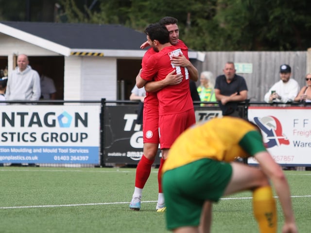 Action from Worthing FC's 3-0 friendly win at Horsham
