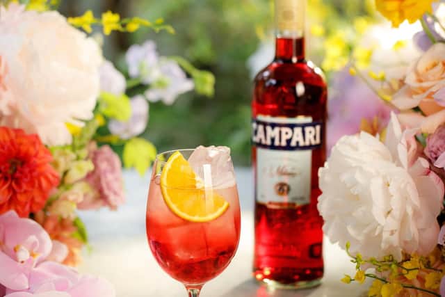 A Campari spritz at the The Ivy in the Lanes