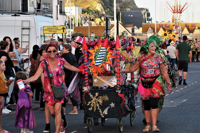Hastings Old Town Carnival Week 2022: Pram Race. Photo by Andrew Clifton
