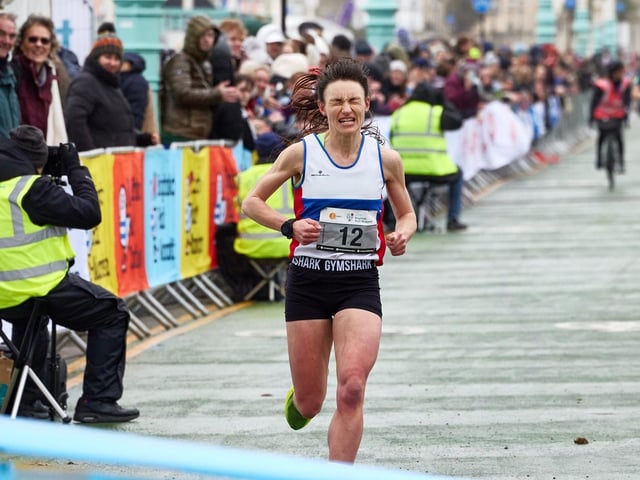 Action at the Brighton Half Marathon