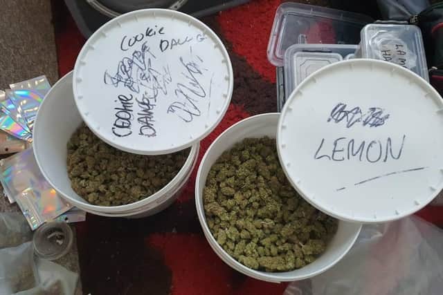 Some of the items seized. Picture from Sussex Police