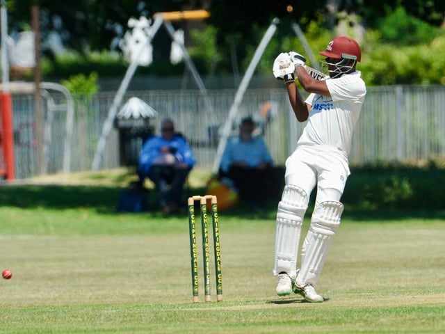 Action from Chippingdale v Broadwater CC in Division 4 West of the Sussex Cricket League