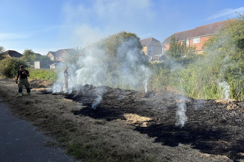Fire by Larkspur Drive, Eastbourne