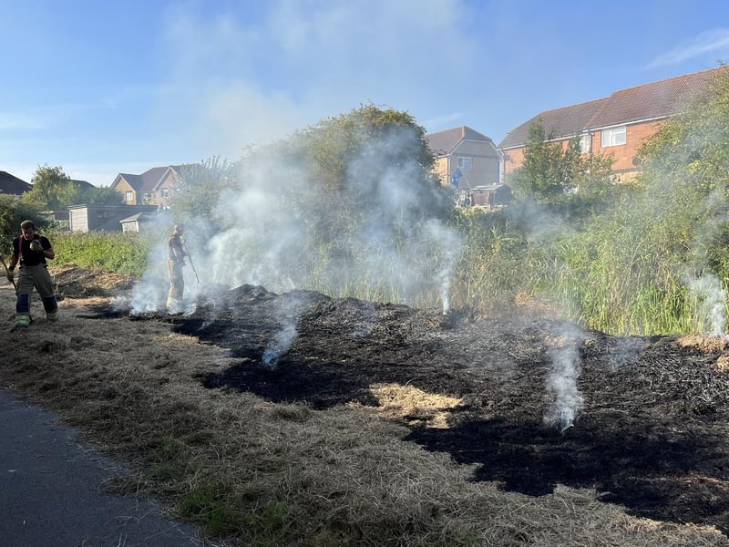 Fire by Larkspur Drive, Eastbourne