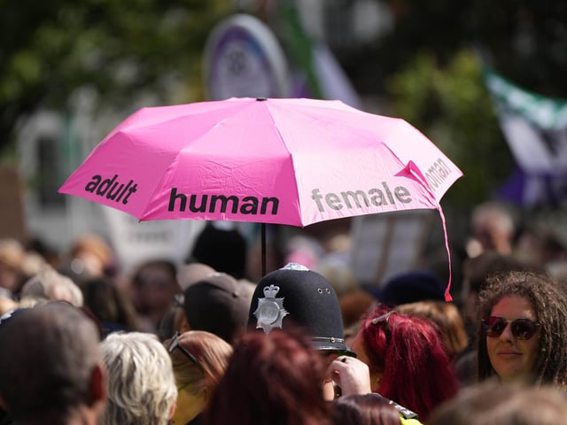 Kellie-Jay Keen rally in Brighton (photo from Eddie Mitchell)