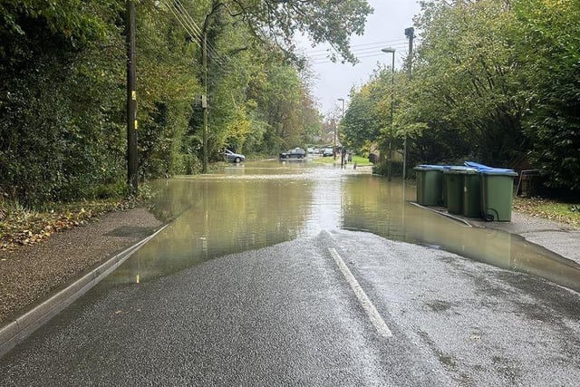 More flooding in Pondtail Road, Horsham. Photo: Steve Jenkinson