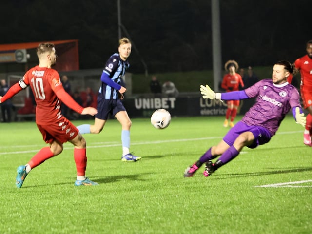 Action from Worthing FC's 6-2 Sussex Senior Cup win over Crowborough Athletic at Woodside Road