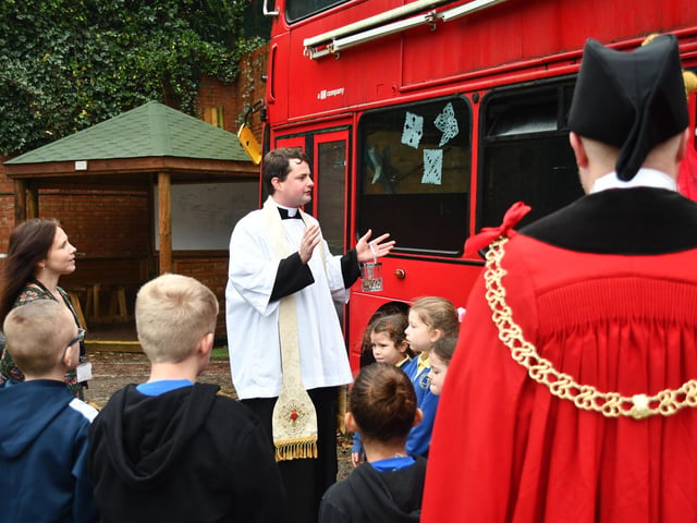 Blessing the new bus