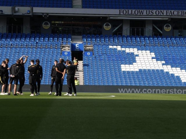 Littlehampton Town and their fans at the Sussex Transport Senior Cup final at the Amex Stadium