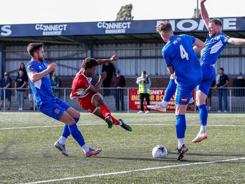 Action from Eastbourne Borough v Truro City in the National League South