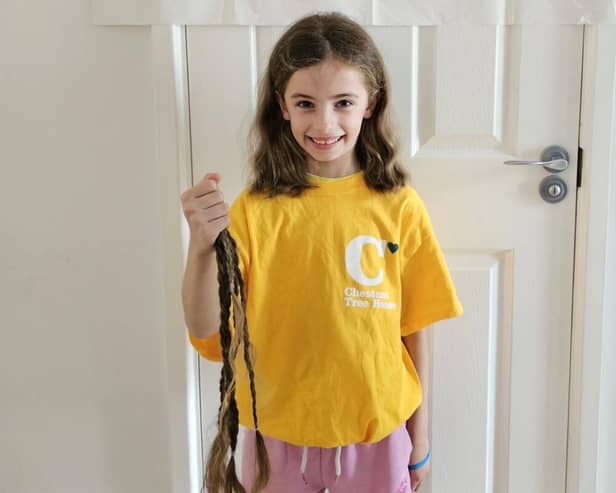 Rosie's first haircut raised £445 for children's hospice Chestnut Tree House