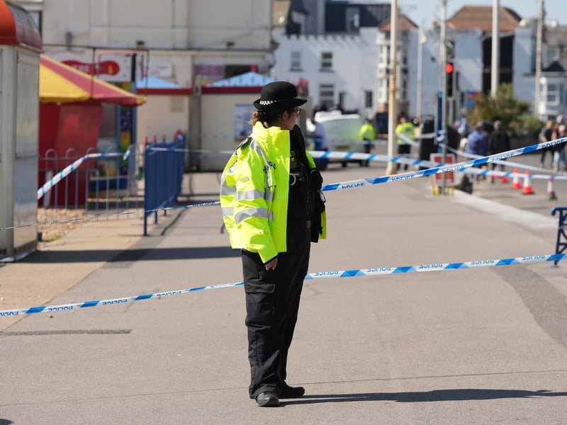 Police at the scene in Bognor Regis. Picture: Sussex News and Pictures