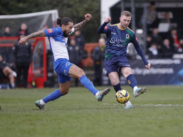 Horsham FC in action at Hornchurch in the Isthmian premier division