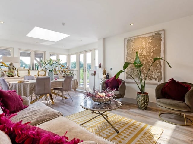 The large triple aspect formal dining area