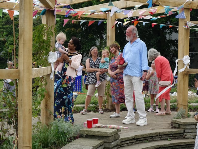 The new pergola at Denton Gardens