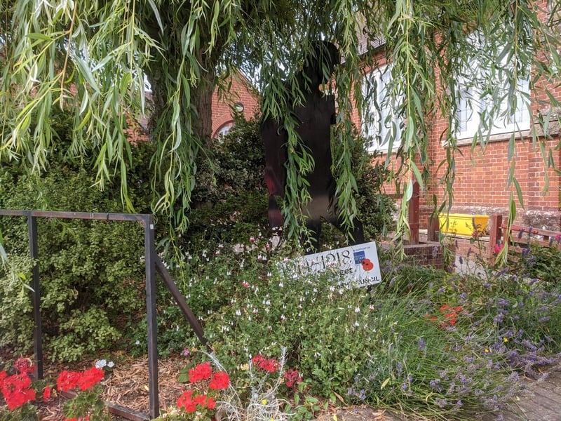 The Unknown Tommy Statue outside St Wilfrid's Catholic Primary School in Angmering
