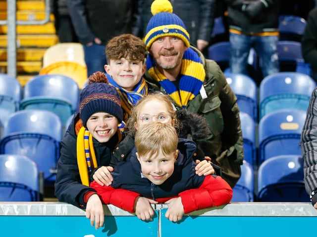Mansfield Town fans ahead of the 2-1 win over Exeter City.