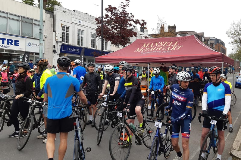 The Greater Haywards Heath Bike Ride 2023 started at around 8.45am on Sunday, May 14, in The Broadway, Haywards Heath