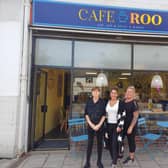 Nevin Jinha (centre) and the team at Cafe Roo. Picture: Katherine HM
