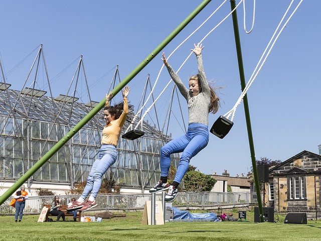 Part performance and part installation, The Swings in Steyne Gardens is an aerial dance duet and an open invitation to swing high and free on a magnificent, larger-than-life swing set. There will be a 15-minute aerial dance performance at regular intervals on Saturday and Sunday, August 13 and 14, and the swings will be open for everyone to use for free in between. Booking recommended via wtm.uk.