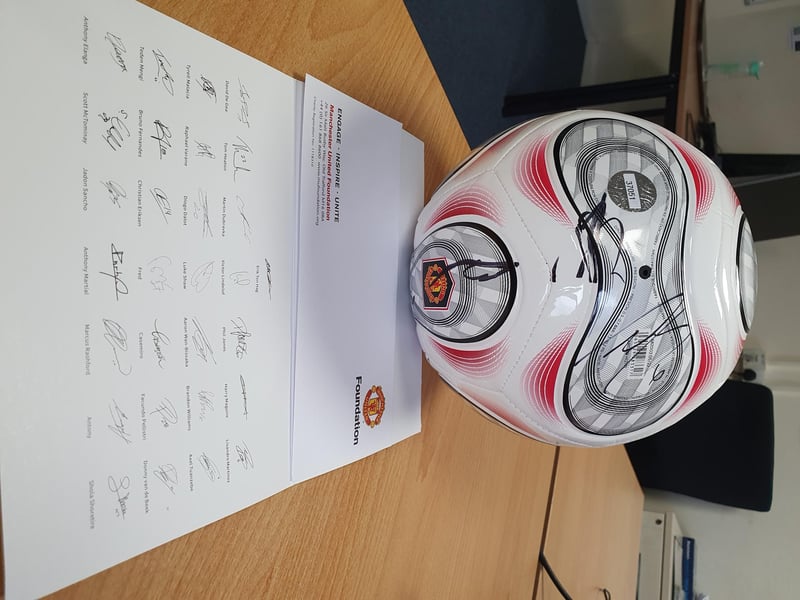 The draw for the signed Manchester United ball will be completed on January 20 at 4pm