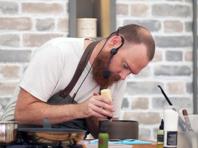 Johnny Stanford, Head Chef at Tern Restaurant on Worthing Pier giving a demonstration.