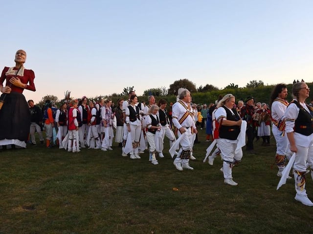 Dancing the sun up at Hastings on May Day