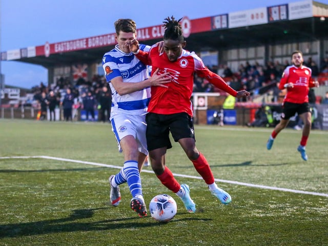 Action from Eastbourne Borough's draw at home to Oxford City in National League South