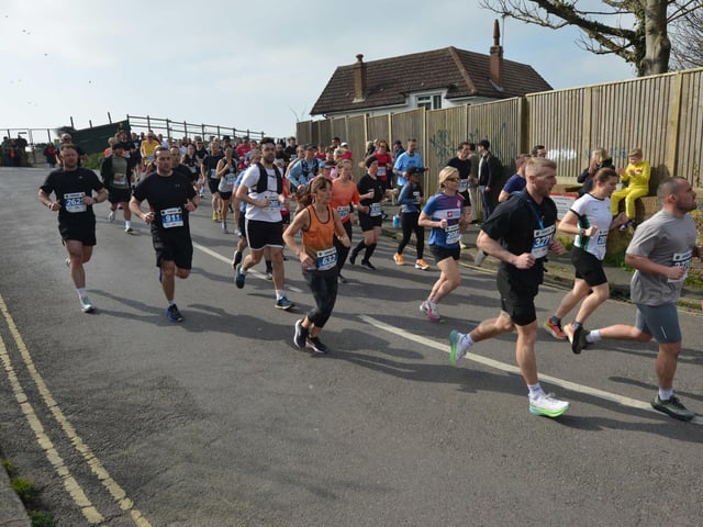 Action in the 2026 Hastings Half Marathon
