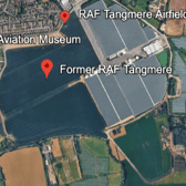 Residents in Tangmere have been warned to expect a sudden burst of noise, when two military fast jets route over the village. Photo: Google Earth