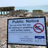 'As a precautionary measure' Arun District Council has placed warning notices on beaches including Clymping (pictured). Photo: Hamish Neathercoat