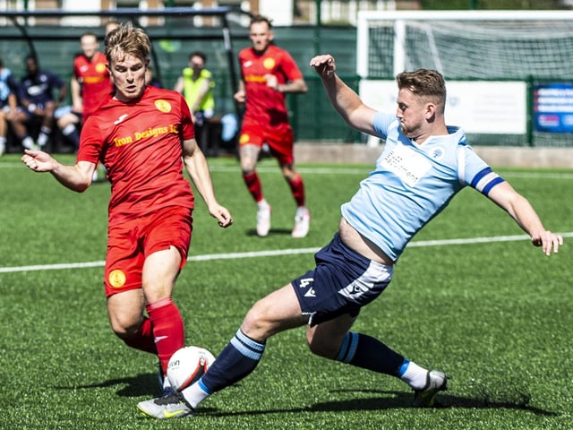 Newhaven FC take on Spelthorne Sports in the FA Cup