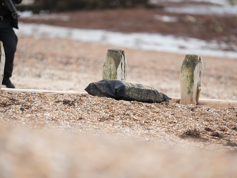 Sussex Police said officers were called to Goring-by-Sea this morning (Monday, October 23) ‘following reports of suspected drugs washing up on the beach’.